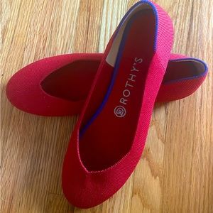 Rothy’s The Flat Red Ballet Shoe Red